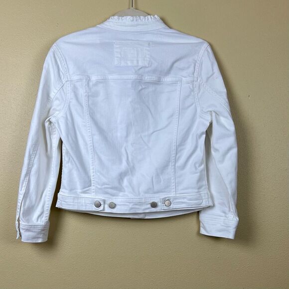 White Label Jacket Top Denim White Size 6 - Picture 4 of 8